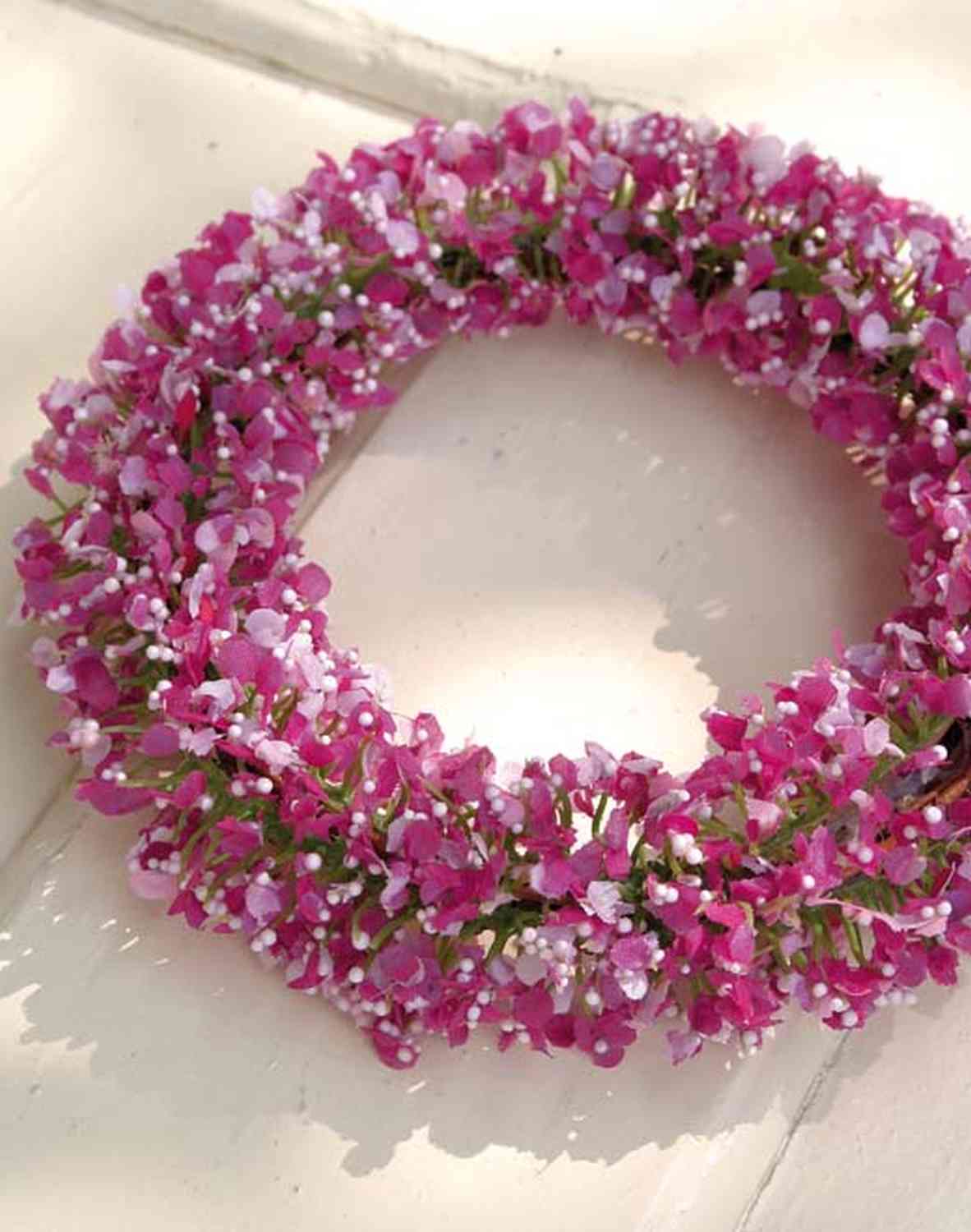 Corona de paniculata artificial AGATHA, rosa, Ø17cm