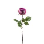 Künstliche Blume Rose POPI, violett-grün, 55cm, Ø7cm