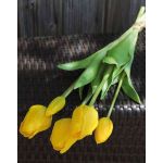 Ramo de tulipanes artificiales LONA, amarillo-verde, 45cm, Ø15cm