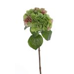 Hortensia de plástico CHIDORI, verde-rosa, 60cm, Ø20cm