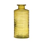 Frasco de vidrio STUART con muescas, amarillo-transparente, 21,5cm, Ø9,5cm