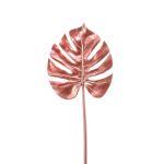 Hoja artificial de filodendro Monstera Deliciosa SEHUN, malva, 70cm