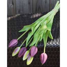 Ramo de tulipanes artificiales LONA, amarillo-verde, 45cm, Ø15cm