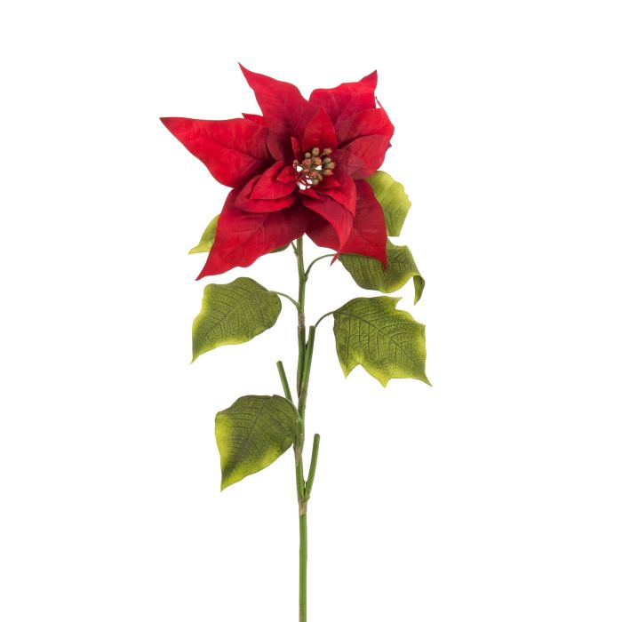 Flor de Pascua de plástico FLAVIA, rojo, 70cm, Ø20cm - Flores artificiales