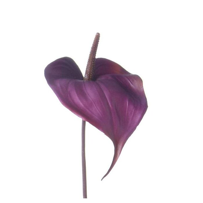 Anthurium artificial AMENIA, lila, 70cm, Ø15x23cm - Flores artificiales