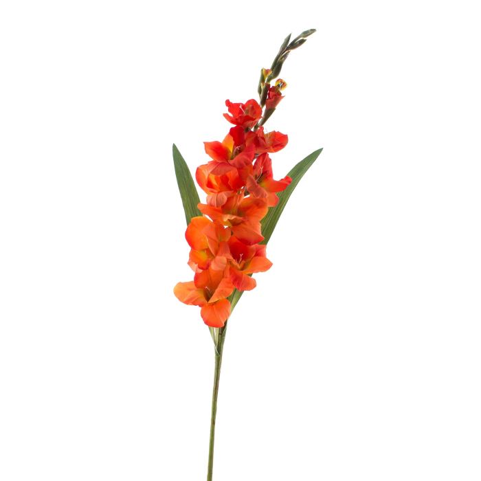 Gladiolo sintético LILIANA, naranja, 100cm, Ø3-10cm - Flores artificiales