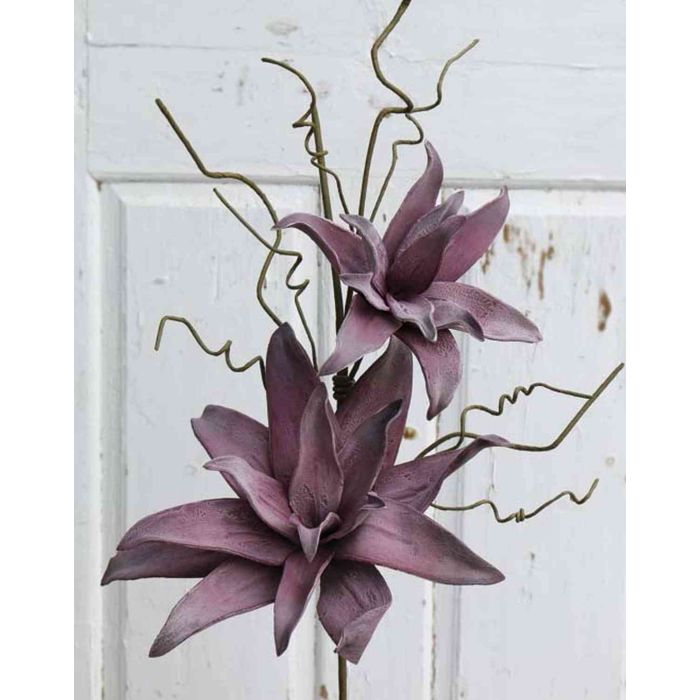 Lirio artificial MADEA, violeta oscuro, 105cm, Ø20-28cm