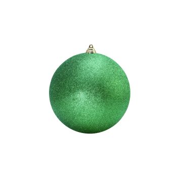 Bola de árbol de Navidad ABELIA, 4 bolas, purpurina, verde, Ø10cm