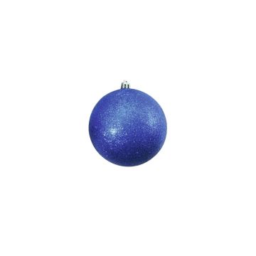 Bola de árbol de Navidad ABELIA, 4 bolas, purpurina, azul, Ø10cm