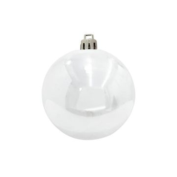 Bola de árbol de Navidad CANELA, blanco brillante, Ø20cm