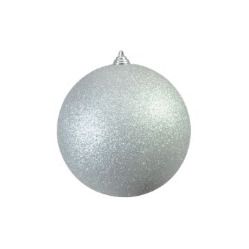 Bola de árbol de Navidad CANELA, purpurina, plata, Ø20cm