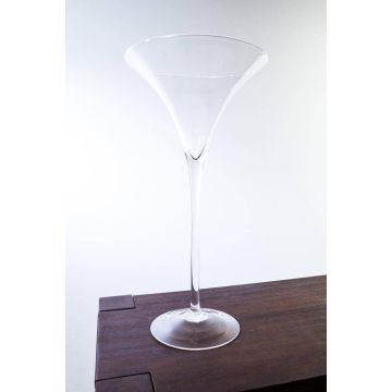 Copa de martini XXL SACHA AIR sobre soporte, transparente, 50cm, Ø25cm