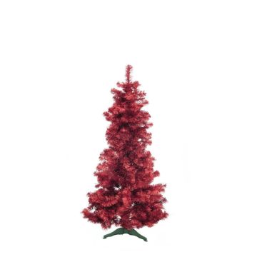 Árbol de Navidad artificial CHRISTOBAL, rojo-metálico, 180cm, Ø65cm