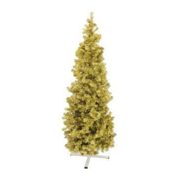 Árbol de Navidad artificial CHRISTOBAL, oro-metálico, 210cm, Ø80cm