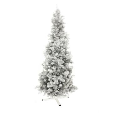 Árbol de Navidad artificial CHRISTOBAL, metálico-plateado, 210cm, Ø80cm