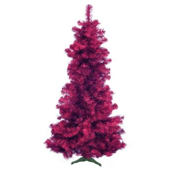 Árbol de Navidad artificial CHRISTOBAL, metálico-morado, 210cm, Ø80cm