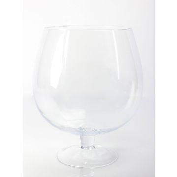 Copa de coñac XXL LIAM con pie, vidrio, transparente, 38cm, Ø29cm