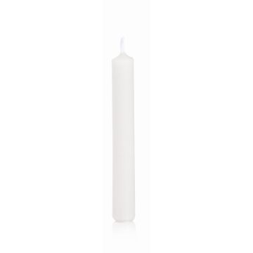 Velas cónicas MEDIALA, 20 piezas, blancas, 9,6cm, Ø1,3cm, 1,5h