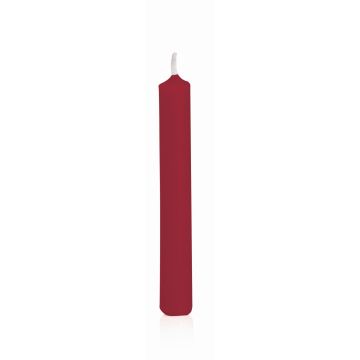 Velas cónicas MEDIALA, 20 piezas, burdeos, 9,6cm, Ø1,3cm, 1,5h