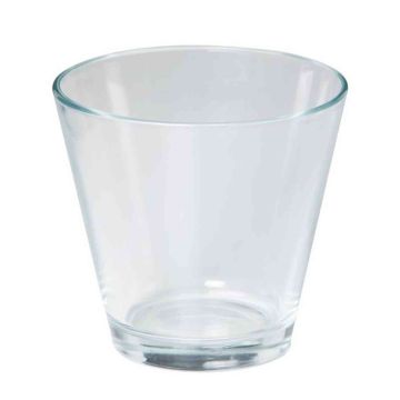 Vaso para velas THEA, transparente, 12,5cm, Ø13,5cm