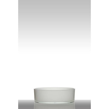 Cuenco de cristal decorativo VERA EARTH, blanco, 8cm, Ø25cm