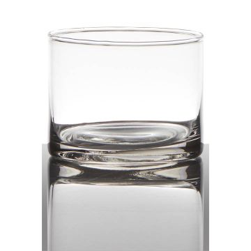 Vaso grande para vela de té SANYA EARTH, transparente, 7cm, Ø9cm