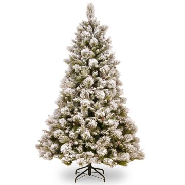 Árbol Navidad artificial MINSK SPEED, piñas, nevado, 210cm, Ø140cm