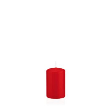 Vela de farol MAEVA, pilar, rojo, 8cm, Ø5cm, 18h - Made in Germany