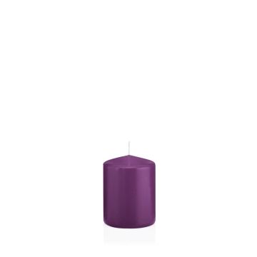 Vela de farol MAEVA, cilíndrica, violeta, 8cm, Ø6cm, 29h - Made in Germany