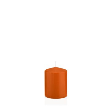 Vela de farol MAEVA, pilar, naranja, 8cm, Ø6cm, 29h - Made in Germany