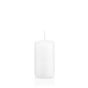 Vela de farol MAEVA, cilíndrica, blanco, 12cm, Ø6cm, 40h - Made in Germany