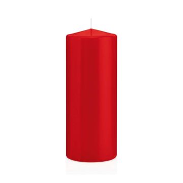 Vela de farol MAEVA, cilíndrica, rojo, 20cm, Ø8cm, 119h - Made in Germany