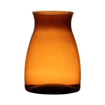 Jarrón de cristal MAISIE, naranja-marrón-transparente, 20cm, Ø14cm