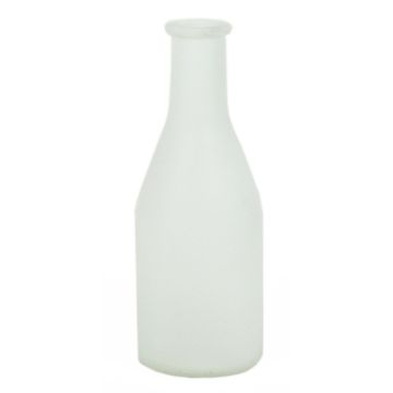 Botella decorativa de cristal ANYA, blanco mate, 18cm, Ø6,5cm