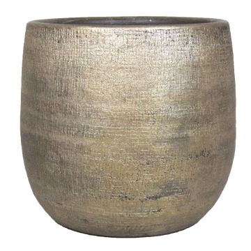 Maceta de cerámica AGAPE con grano, dorado, 14cm, Ø15,5cm
