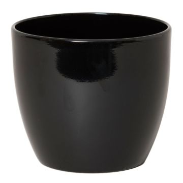 Macetero de cerámica para plantas pequeñas TEHERAN BASAR, negro, 9,8cm, Ø12cm
