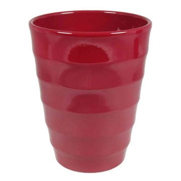 Jardinera de cerámica IZEH para orquídeas, rojo vino, 17cm, Ø14cm