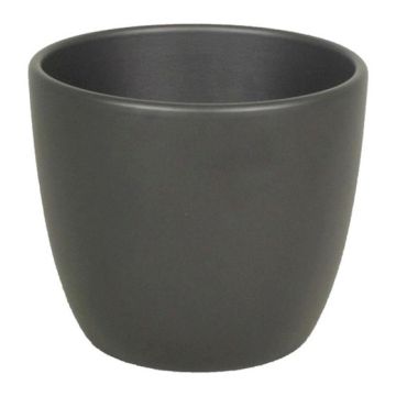 Macetero de cerámica para plantas TEHERAN BASAR, antracita-mate, 12cm, Ø13,5cm