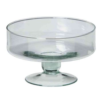 Bol de vidrio CORIE OCEAN con soporte, transparente, 12cm, Ø19cm