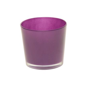 Maceta de cristal ALENA, morado oscuro, 12,5cm, Ø13,3cm