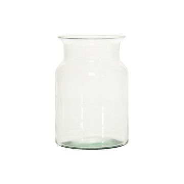 Portavelas de vidrio HANNA AIR, vidrio ecológico, transparente, 19cm, Ø13cm