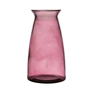 Jarrón de mesa TIBBY de vidrio, rosa claro, 23,5cm, Ø12,5cm