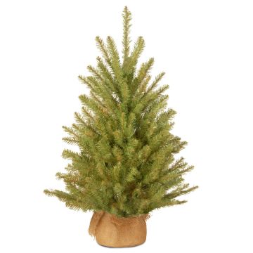 Árbol de Navidad artificial NUUK, bolsa de yute, 90cm, Ø50cm