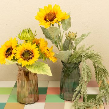 Girasol y rayos de sol