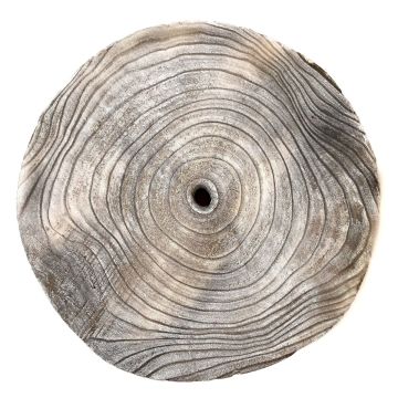 Rodaja de madera de paulownia JESSALYN, gris, Ø44-46cm