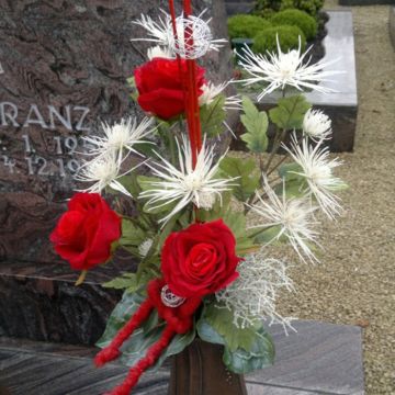 Ramo de flores personalizado para lápida - Petición de la cliente Kornelia